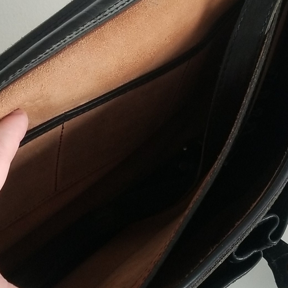 Vintage black leather attache - Picture 6 of 10